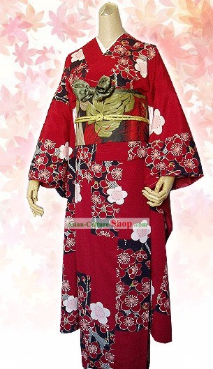 Supreme Silk Kimono giapponese borsa Abbigliamento e Set Geta completa
