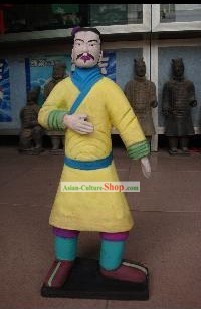 73 Zoll Real Size Colored chinesischen Terrakotta-Krieger Statue - Standing Archer