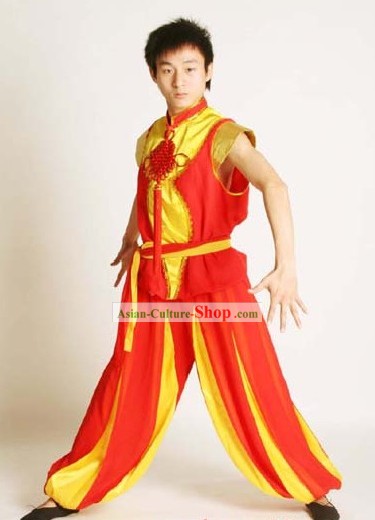 伝統的な中国獅子舞とドラゴンダンスのリードの制服