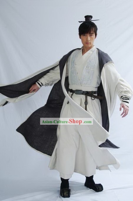 Chinese Ancient Swords Man Costumes Complete Set