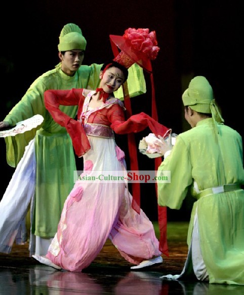 Chinese Ancient Tang Dynasty Men Theatrical Costumes Complete Set