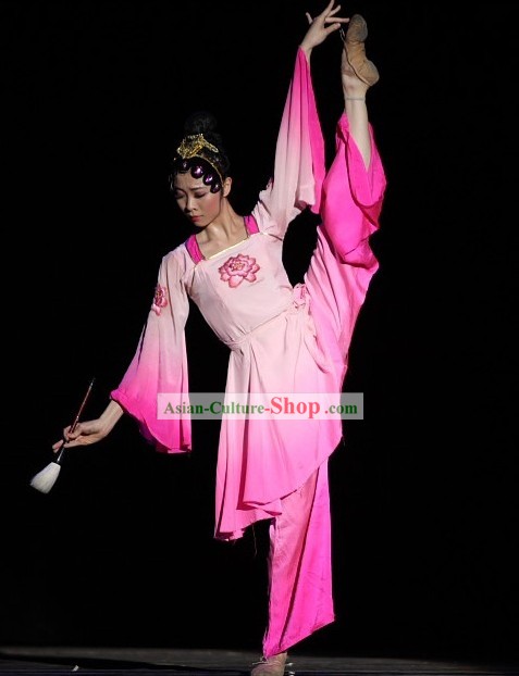 Chinese Traditional Fan Dance Costume