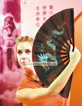 Chinese Traditional Martial Arts Black Fan