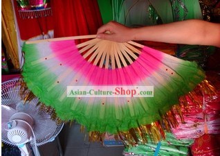 Paillettes Traditional Chinese Fan Due Calci Piazzati
