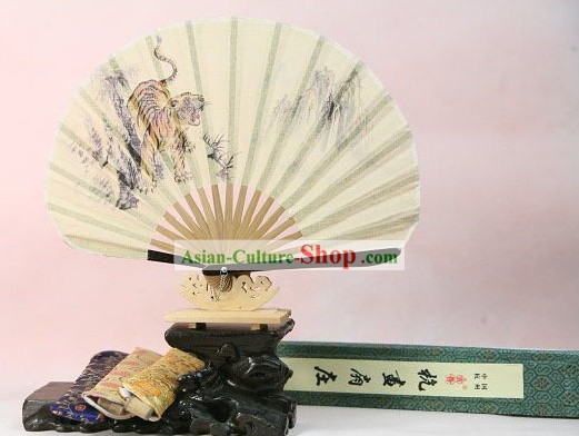 Japanese Girl Tiger Bell Fan