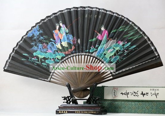 Chinesische Hand Painted Fan - Angeln