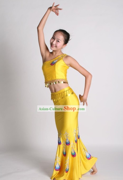Traditional Thai Peacock Dance Costume Complete Set
