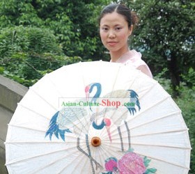 Mão Tradicional Chinesa Feitos guindaste Umbrella