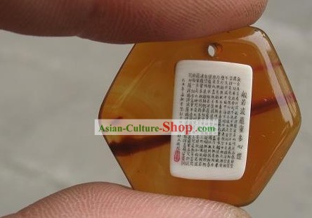 Chinese Microscopic Carving Ivory Sculpture - Buddha Words Jewelry