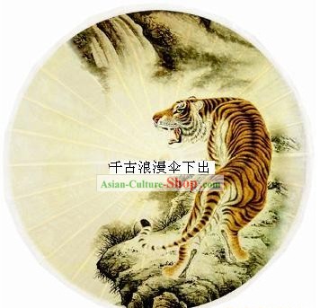 Mão Tradicional Chinesa Feitos Umbrella Tiger