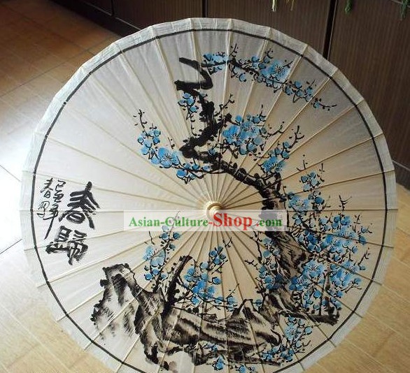 Chinese Classic Plum Blossom Painting Umbrella