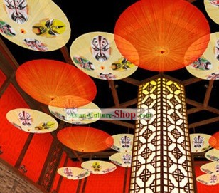 40 인치 대형 중국어 북경 오페라 마스크 장식 천장 선풍기