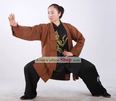 Profissional Kung Fu Tai Chi Master Cotton Blusa mandarim
