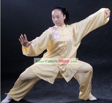 太極拳ユニフォーム中国の古典刺繍ロータス女性