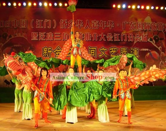 Верховный Традиционные Лотос Dragon Dance оборудование и костюмы Комплект для женщин