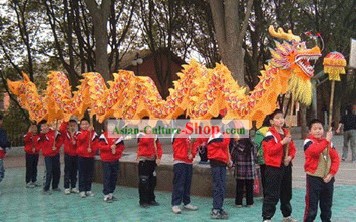 60 Feet Length Competition and Parade Dragon Dance Costumes for Children