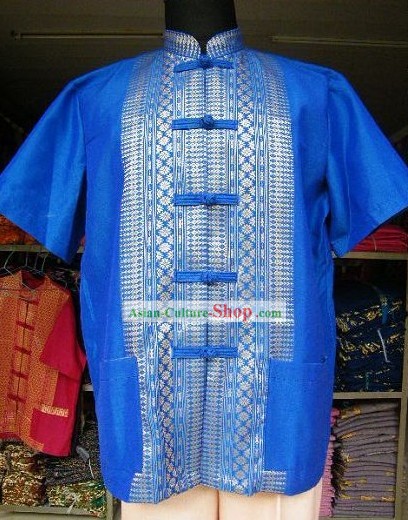 男性のための伝統的なタイブラウスの衣装コンプリートセット
