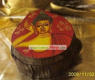 전통적인 아시아 타이어 나무 상자
