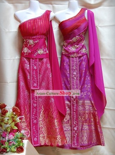 Traditional Thai Wedding Dress Complete Set