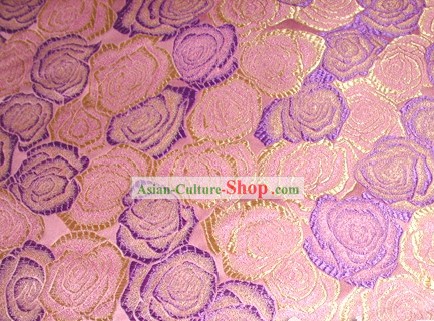 Чистая Шелковый Роуз Cheongsam Ткань