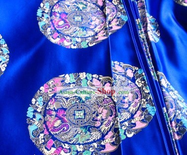 Китайский дракон цветов Шелковые ткани
