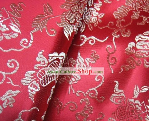 Fairy Fan Silk Red Fabric