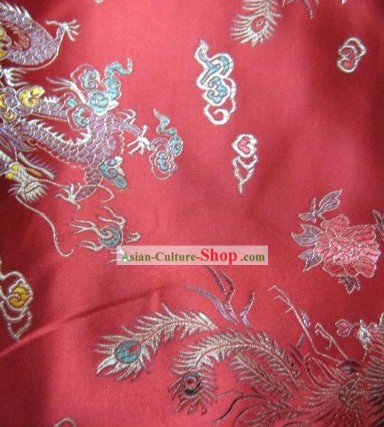 Традиционный китайский дракон Brocade Fabric
