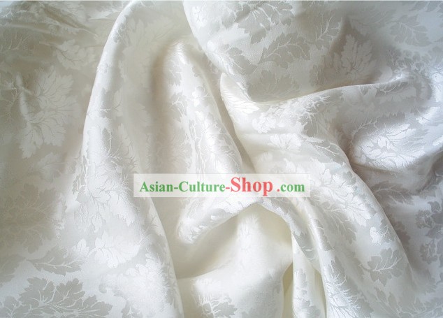 Ivory Silk Brocade Fabric