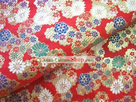Tissu traditionnel chinois Brocade Fleur