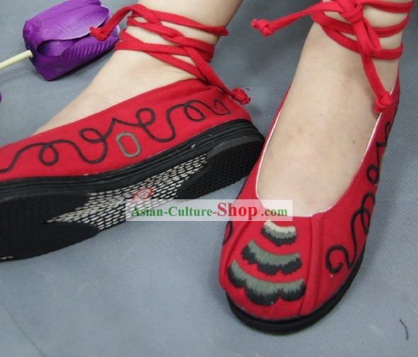 Chinês tradicional bordado Dancing Shoes