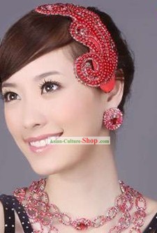 Braut-Accessoires - Lucky Red Braut Kopfstück