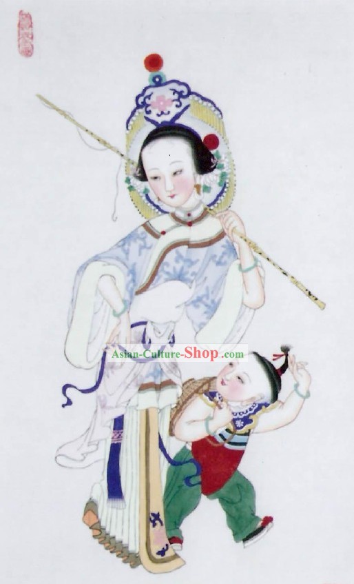 Tianjin Folk Painting fo Mother and Child