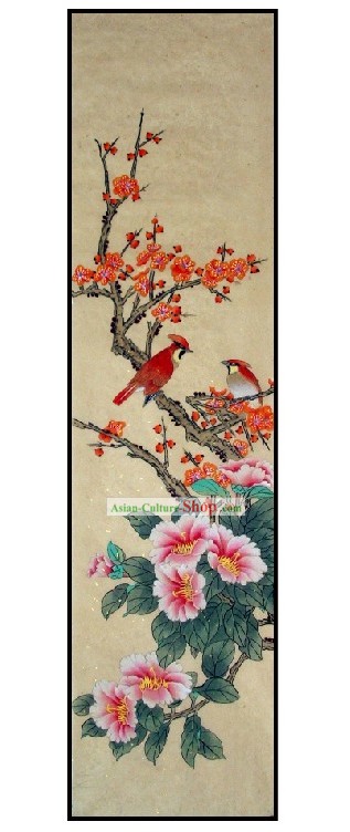 Traditional Birds and Flower Painting by Liu Lanting