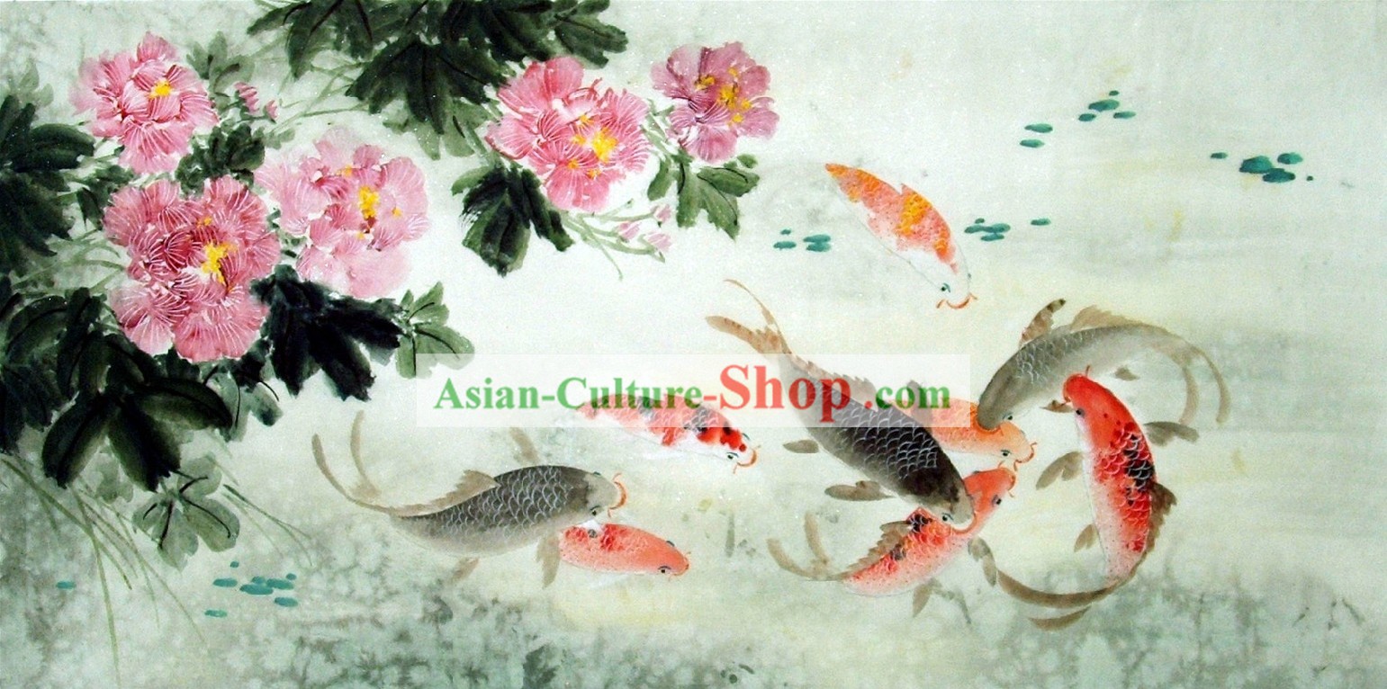 Traditional Chinese Carp Painting
