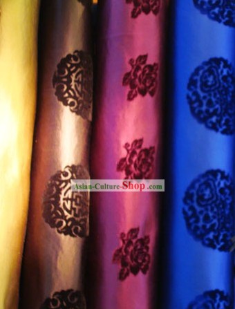 Chine Top tissu traditionnel Mandarin velours de soie - Calligraphie