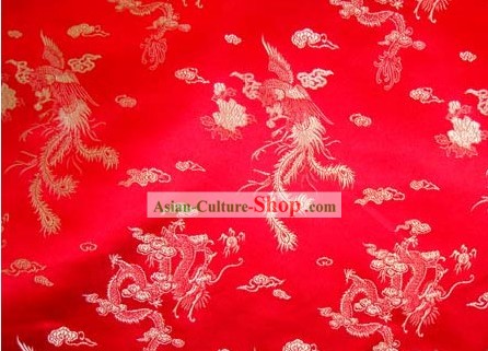China tradicional mandarín Brocade Fabric - Phoenix