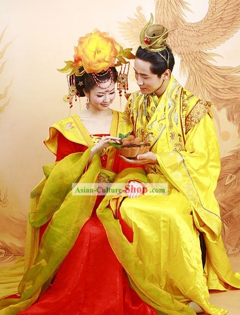 Supreme Chinese Emperor and Empress Clothing Complete Set for Men and Women