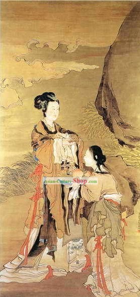 Chinese Film and Stage Performance and Photo Studio Traditional Painting Prop - Ancient People