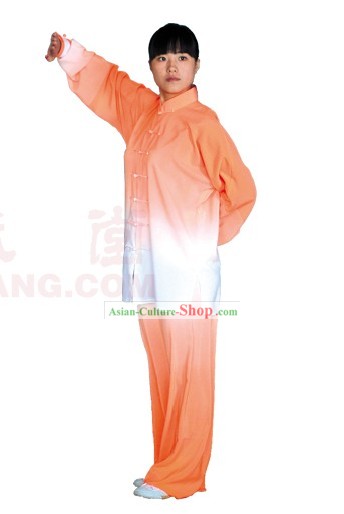 Chinese Professional Color Transition Wu Shu Tai Chi Uniform Complete Set