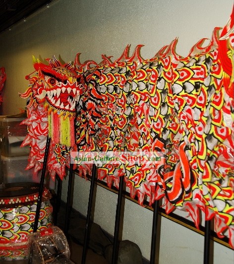 中国の古典ルミナスドラゴンダンスの衣装と完全なセットをドラム