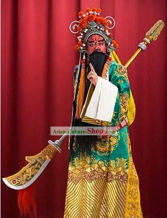 Chinese Classical Guan Gong Opera Costumes Complete Set