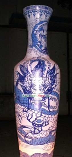 Chinois traditionnel Grand vase gonflables