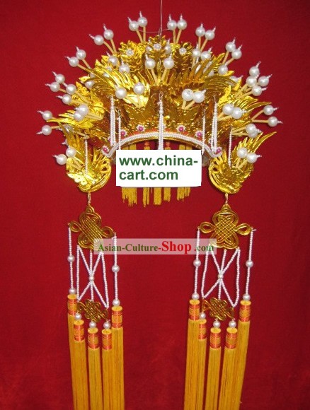 Chinese Classical Golden Phoenix Crown