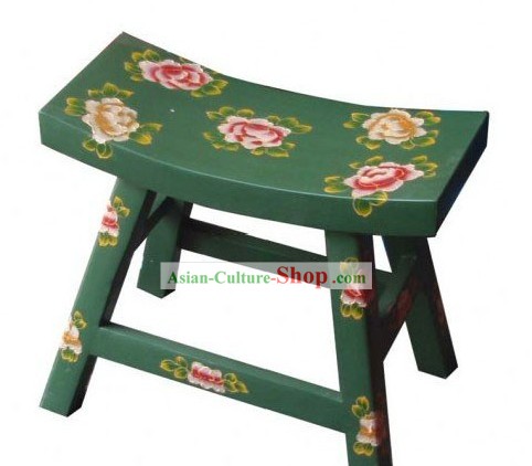 Chinese Tibetan Natural Wood Bar Chair