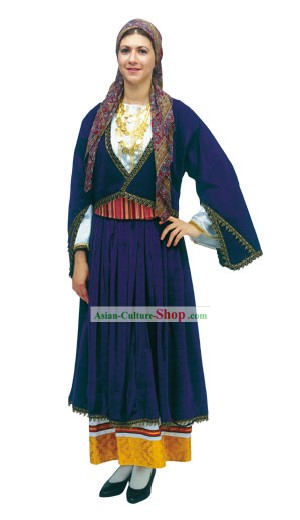 Острова Эгейского женский традиционный костюм танца