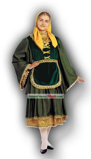 미코노스 여성 전통 댄스 옷입히기