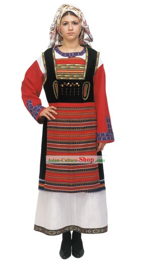 Thrace Female Traditional Greek Dance Costume