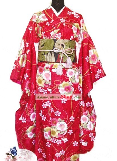 Traditional Japanese Female Kimono Complete Set