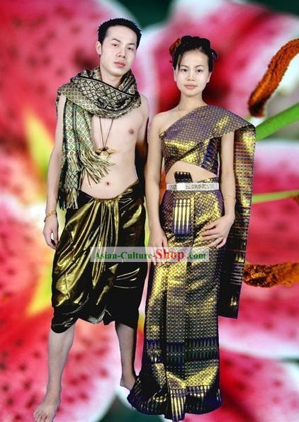 Thai National Costume Complete Set for Couple