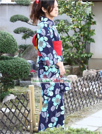 Traditional Japanese Kimono Yukata Dress for Women
